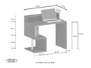 Scrivania a Giorno 100x50x92,5 cm Esse Report Grigio  