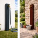 Fontana a Muro da Giardino Con Rubinetto 18x6x100 cm In Acciaio Antracite