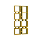 Libreria bifacciale 79x166,5 cm Rail mostarda 