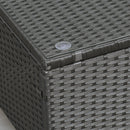 Tavolino Basso da Giardino 85x50x39 cm in Rattan PE Nero