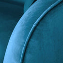 Poltrona 91x78x65 cm in Velluto Ottanio