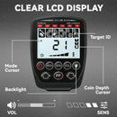 Metal Detector per Adulti 139x26x30 cm 4 Modalità Bobina IP68 Impermeabile Display LCD Nero      