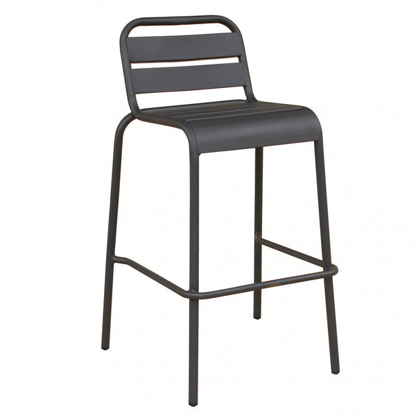 Sgabello Alto Vega 50x51x95 h cm in Acciaio Grigio sconto