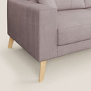 Divano 3 Posti 206x95x91 cm in Tessuto Rosa