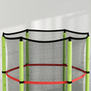 Tappeto Elastico per Bambini 3-6 Anni Ø140x190 cm con Rete di Protezione Verde e Nero   