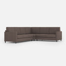 Divano Angolare 6 Posti 281x221x85 cm Karay in Tessuto Talpa