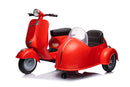 Moto Elettrica per Bambini Licenza Piaggio Vespa Sidecar 12V Rosso  