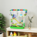 Gabbia per Criceti a 5 Piani 47x30x59 cm con Tubi Ruota Casetta e Accessori Verde      
