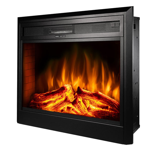 Camino Elettrico da Incasso 62,9x77,9x22 cm Effetto Fiamma 1950W Carmen Nero sconto
