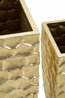 Porta Vasi Glody Tris 38x38x94 cm - 30,5x30,5x76 cm - 23x23x63 cm in Ferro Oro      