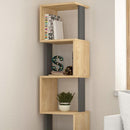 Libreria 161x35x30 cm Design Moderno Scaffale Modulare 5 Ripiani in MDF Grigio     