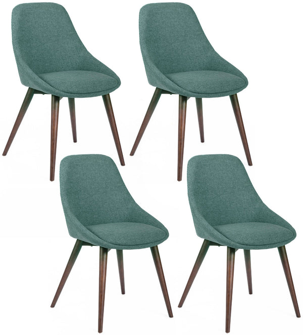 prezzo Set 4 Sedie 58x49xH85 cm in Tessuto Astrid Verde