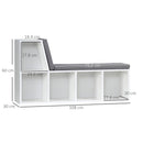 Libreria Moderna 108x30x60 cm a 5 Ripiani Aperti con 2 Cuscini in Legno Grigio      