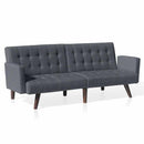 Divano Letto 192x75x76 cm in Tessuto Grigio Scuro