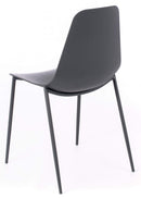 Set 4 Sedie 49x48,5x88 cm in Polipropilene Grigio Scuro