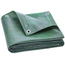 Telo Impermeabile 6x8 m con 28 Occhielli per Fissaggio in PE Resistente agli Strappi da 90 GSM Verde      