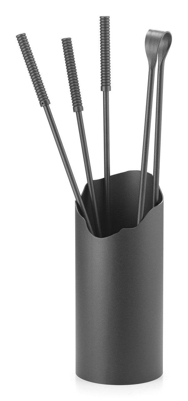 Set Camino 4 Pezzi con Barilotto Ø15x60 cm in Ferro Belfer 3003 Antracite sconto