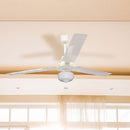 Ventilatore Lampadario a Soffitto 3 Pale Ø 140 cm 70 W Windy Bianco      