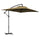 Ombrellone da Giardino Decentrato 294x193 cm con Base a Croce Marrone