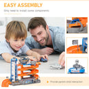 Garage Giocattolo per Bambini 60x22x36 cm con Rampe e Ascensore Multicolore