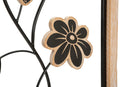 Pannello Legno Girish A 30x2,5x60 cm in Ferro e MDF Marrone e Nero      