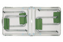Tavolo Pieghevole da Giardino Picnic con 4 Sgabelli Soriani Pic-Wick Bianco