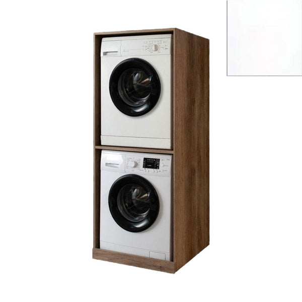 Mobile Lavanderia a Colonna per Lavatrice e Asciugatrice Senza Ante 70x70x174A cm in Nobilitato Unika Bianco Latte prezzo