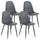 Set 4 Sedie 44x50x85 cm in Similpelle Grigio