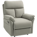 Poltrona Reclinabile 140°  con Poggiapiedi 84x91x102 cm in Microfibra Grigio  