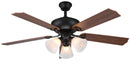 Ventilatore da Soffitto 5 Pale e 3 Lampade Ø132cm 3 Velocità Vannini Amarcord