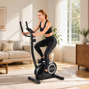 Cyclette Magnetica con Resistenza a 8 Livelli 86x51x128 cm Display LCD e App Bluetooth in Metallo Nero      