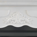 Camino a Bioetanolo da Pavimento 123x39x100 cm Parigi in Legno Bianco 