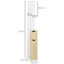Mobile a Colonna 2 Ripiani 2 Armadietti 15,2x29,8x118 cm in MDF e Legno Truciolare Bianco e Legno