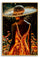 Stampa Decorata su Tela Laccata con Cornice Illumy 62x3,5x92 cm in Abete e Tela e Plastica