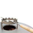 Spiedo da Barbecue 65 cm con Manico in Legno in Acciaio Inox 316   