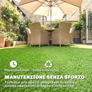 Prato Artificiale 1x4 m Tappeto Sintetico con Altezza 10mm Drenante in PP Verde      