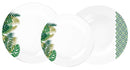 Servizio Piatti 18 Pezzi in Porcellana con Decori Collection Borneo Decor