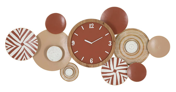 online Orologio da Muro Etnic 127,6x7,6x61 cm in Ferro e MDF Multicolor