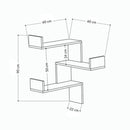 Libreria Angolare 90x22x60 cm in MDF Luksa Bianco