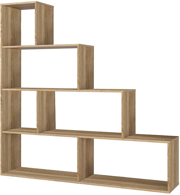 Libreria 145x29x145 cm in 9 Ripiani Melamina Rovere prezzo