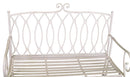 Panchina 2 Posti da Giardino 104x55x95,5 cm in Metallo Ragusa Bianca