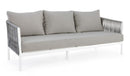 Divano 3 Posti 220x85x86h cm con Cuscini Florencia Bianco