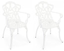 Set 2 Sedie da Giardino 57,5x58x87,5h cm con Braccioli Victoria Bianco Seconda Scelta