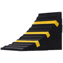 Set 2 Fermaruota Auto in Gomma 25x16x19 cm  Nero e Giallo