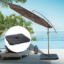 Base per Ombrellone da Giardino 60 Kg a Croce in Plastica 50x50x7.5 cm 