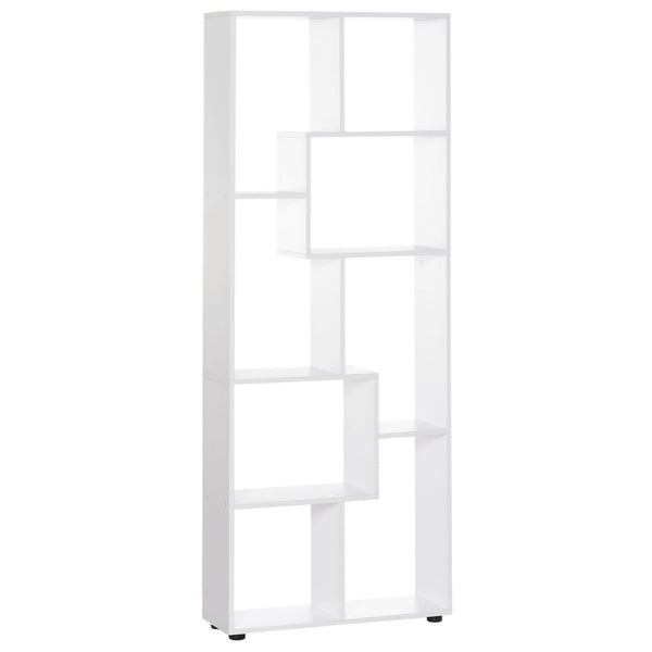 Libreria di Design 8 Ripiani 70x24x178 cm in Legno Truciolare Bianco sconto