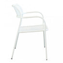 Sedia da Giardino Windsor Impilabile 56x56x78 h cm in Acciaio Bianco