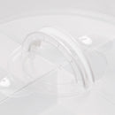 Contenitore Rotondo con 4 Comparti Organizer per Alimenti Scomparti in Plastica Trasparente      
