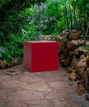 Pouf da Giardino 50x50 cm in Resina Arkema Iris Pouf Antracite