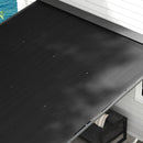 Pergola Addossata 3x4 m con Tettoia Retrattile e Manovella in Acciaio e Poliestere Grigio Scuro